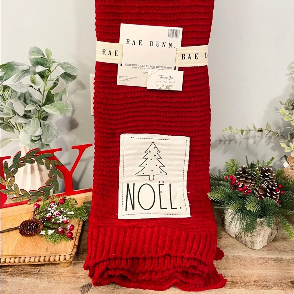 Rae Dunn Chenille Christmas Throw.